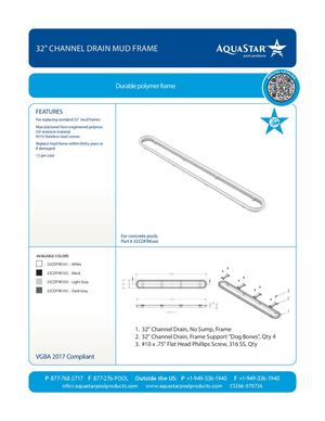 32CDFRKxxx - 32'' Channel Drain Mud Frame (CS266)