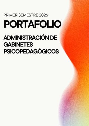 Portafolio Administración De Gabinete