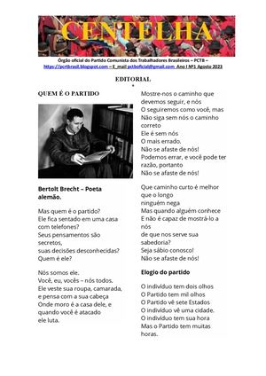 CENTELHA . PCTB