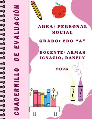 Cuadernillo De Evaluación Ciencias Sociales