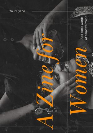 Beige Black And White Photo Centric Women's Rights Social Issues Zine