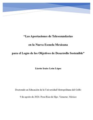 Las Aportaciones De Telesecundarias En L