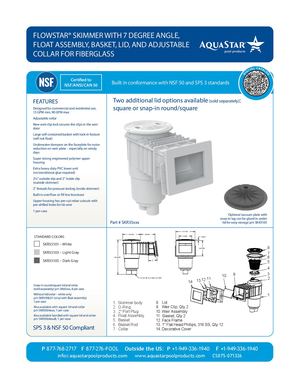 SKR35xxx - Flow Star Skimmer With 7 Degree Angle