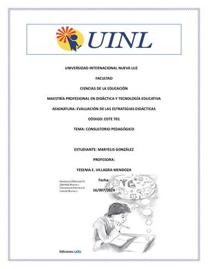 Consultorio Pedagogico Maryelis G Español