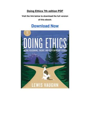 Doing Ethics 7th Edition Pdf