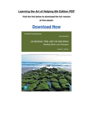 Learning The Art Of Helping 8th Edition Pdf