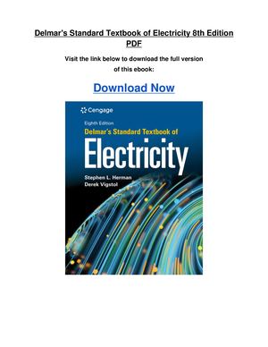 Delmars Standard Textbook Of Electricity 8th Edition Pdf