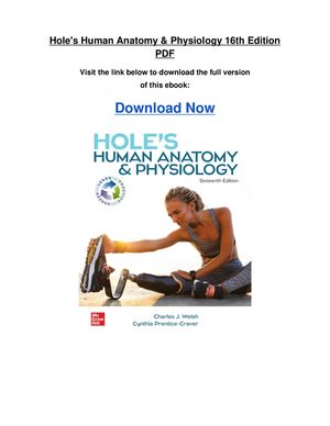 Holes Human Anatomy Physiology 16th Edition Pdf