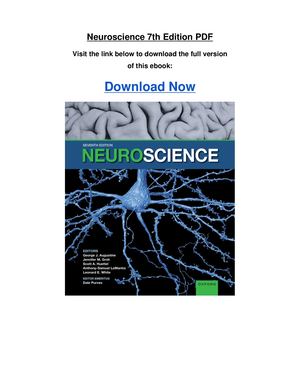 Neuroscience 7th Edition Pdf