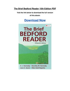 The Brief Bedford Reader 15th Edition Pdf