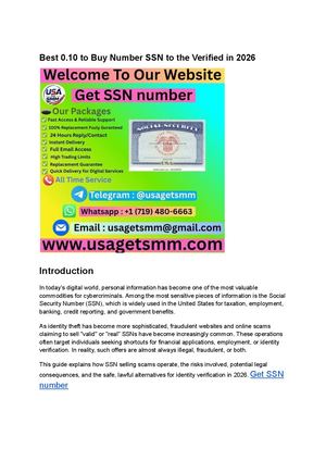 Best 0 10 To Buy Number Ssn To The Verified In 2026