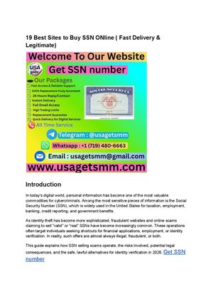 19 Best Sites To Buy Ssn Online ( Fast Delivery & Legitimate)