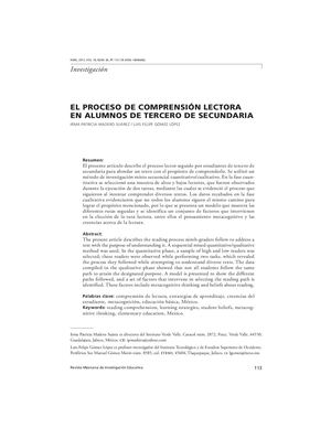 Comprension Lectora En Secundaria