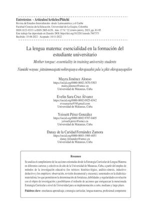 Dialnet La Lengua Materna 8980430