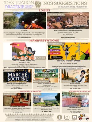 Suggestions Du 16 Au 23 Juillet
