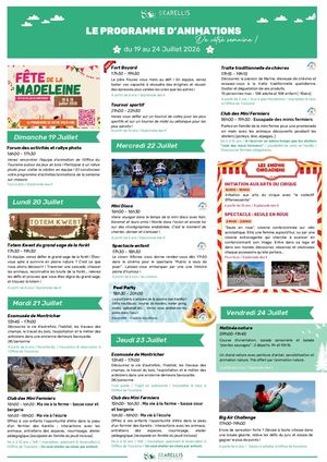 Programmes Semaine 30 Les Karellis