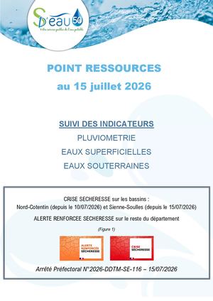 SDeau50, Note Ressources du 15 juillet 2026