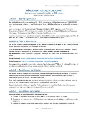 Reglement Jeu Concours Cen26 Cao