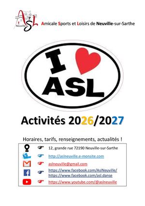 Activités ASL 2026-2027