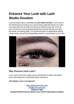 Enhance Your Look With Lash Studio Houston