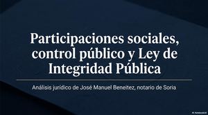 Ley de Integridad Pública, participaciones sociales y control jurídico