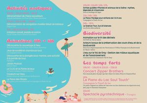 Fête de l'eau 2026 - Programme