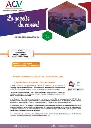 GAZETTE DU CONSEIL - 21 juillet 2026