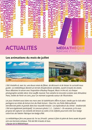 Newsletter Juillet 2026
