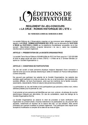 Reglement Jeu Concours La Crue Juill2026
