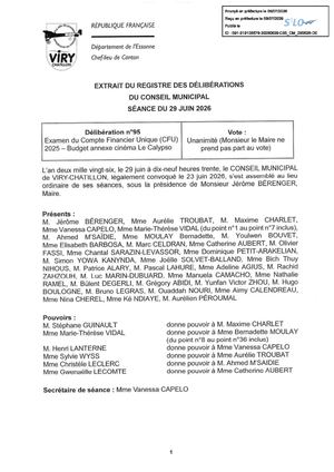 Compte financier unique cinéma le Calypso 2025