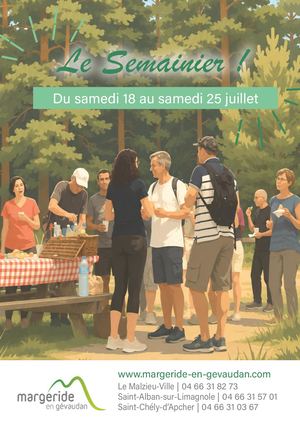Semainier du 18 au 25 juillet 2026
