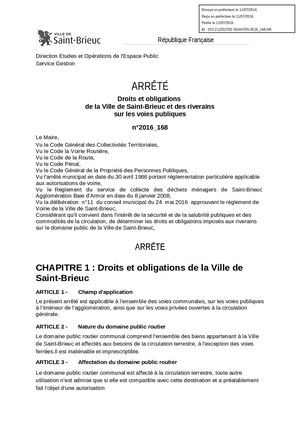 Reglement De Voirie