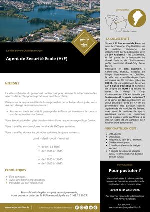 Annonce agent sécurité école