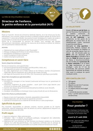 Annonce directeur enfance, petite enfance parentalité