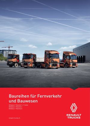 TCK Renault Trucks Baureihen für Fernverkehr und Bauwesen