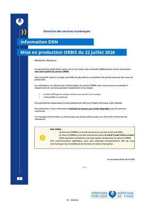 Dsn Communication Mise En Production Orbs Hf18