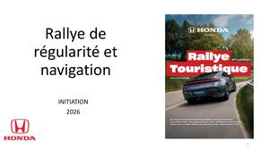 Initiation Rallye De Régularité Et Navigation