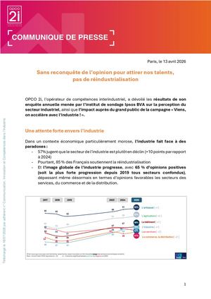 Opco2i Communiqué De Presse Enquête Annuelle (Ipsos)