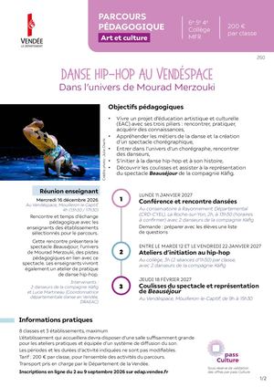 Parcours HIP HOP - Dans l'univers de Mourad Merzouki
