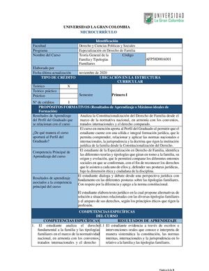 Mc Teoría General De La Familia Y Tipologías Familiares