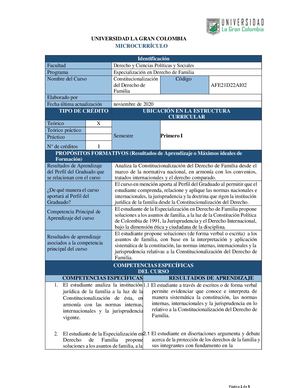 Mc Constitucionalización Del Derecho De Familia