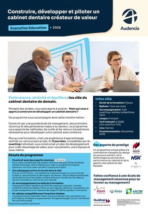 Construire, Développer Et Piloter Un Cabinet Dentaire Ceateur De Valeur Beta