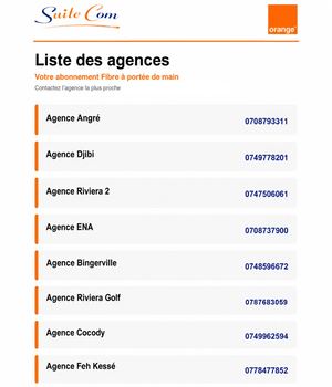 Liste Agence Suite Com1
