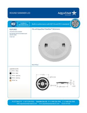 RTxxx Round Skimmer Lid CS225 121024