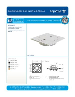 SK65xxx Round Square Snap In Lid And Collar CS224 121024