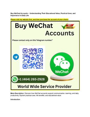 Top 9 Site To Buy We Chat Accounts In