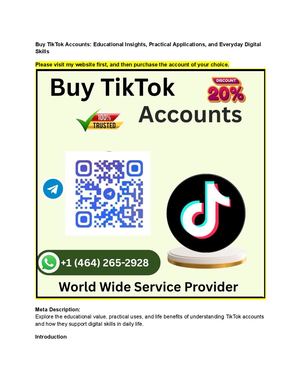 Top 9 Site To Buy Tik Tok Accounts In