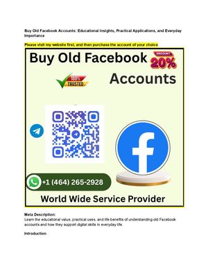 How To Buy Old Facebook Accountst In 2026
