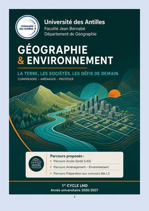 Livret Pedagogique De Geographie