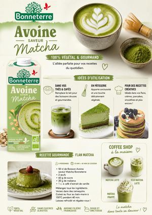 Recette BV Avoine Matcha